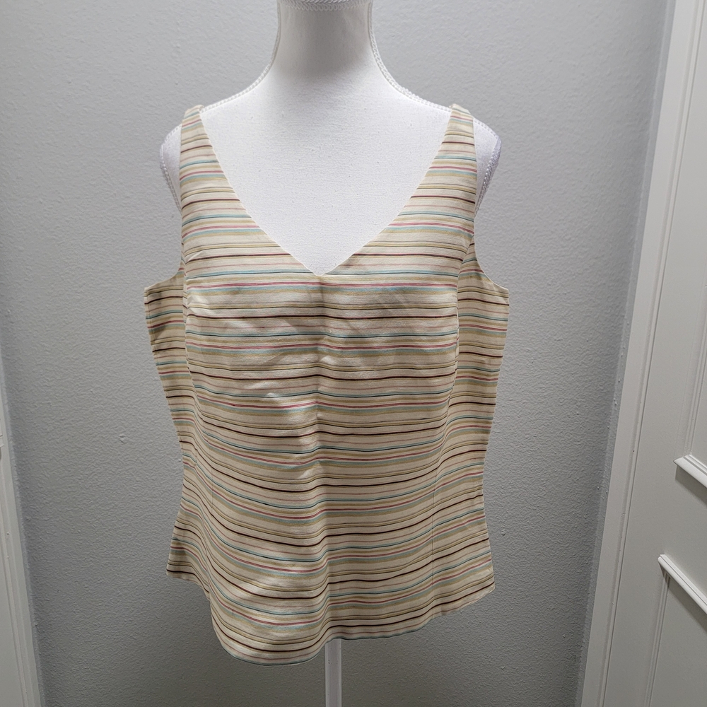 Ann Taylor Multicolor Striped Camisole